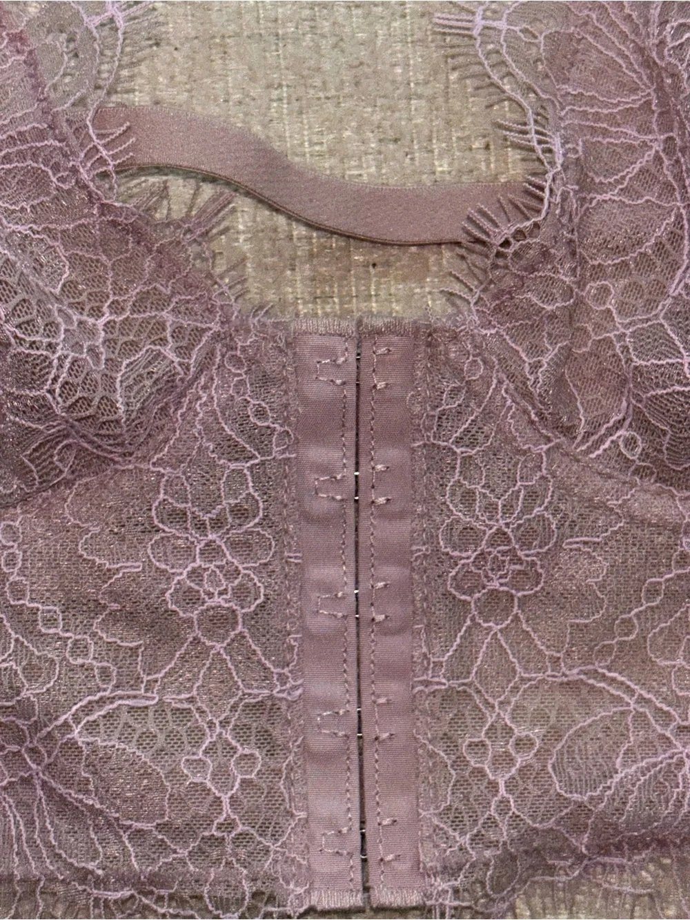 NWT Free People Intimately Dusty Mauve Lace Bralette Crop Top Medium Coquette - Picture 7 of 8